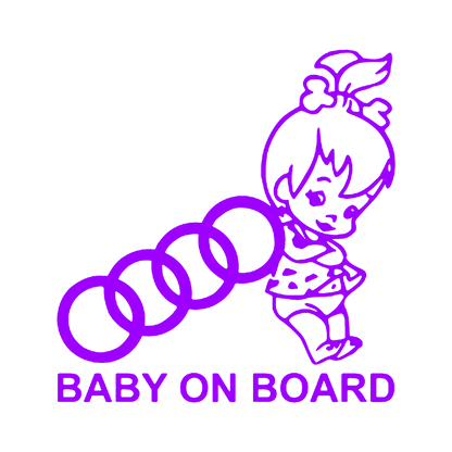 Sticker - BABY ON BOARD AUDI 2
