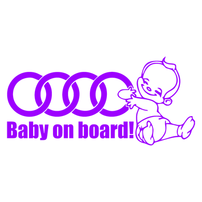 Sticker - BABY ON BOARD AUDI