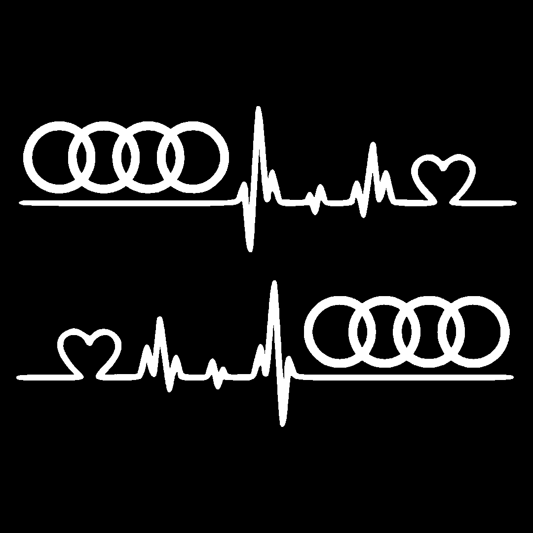 Sticker Set - X2 AUDI HEART PULSE