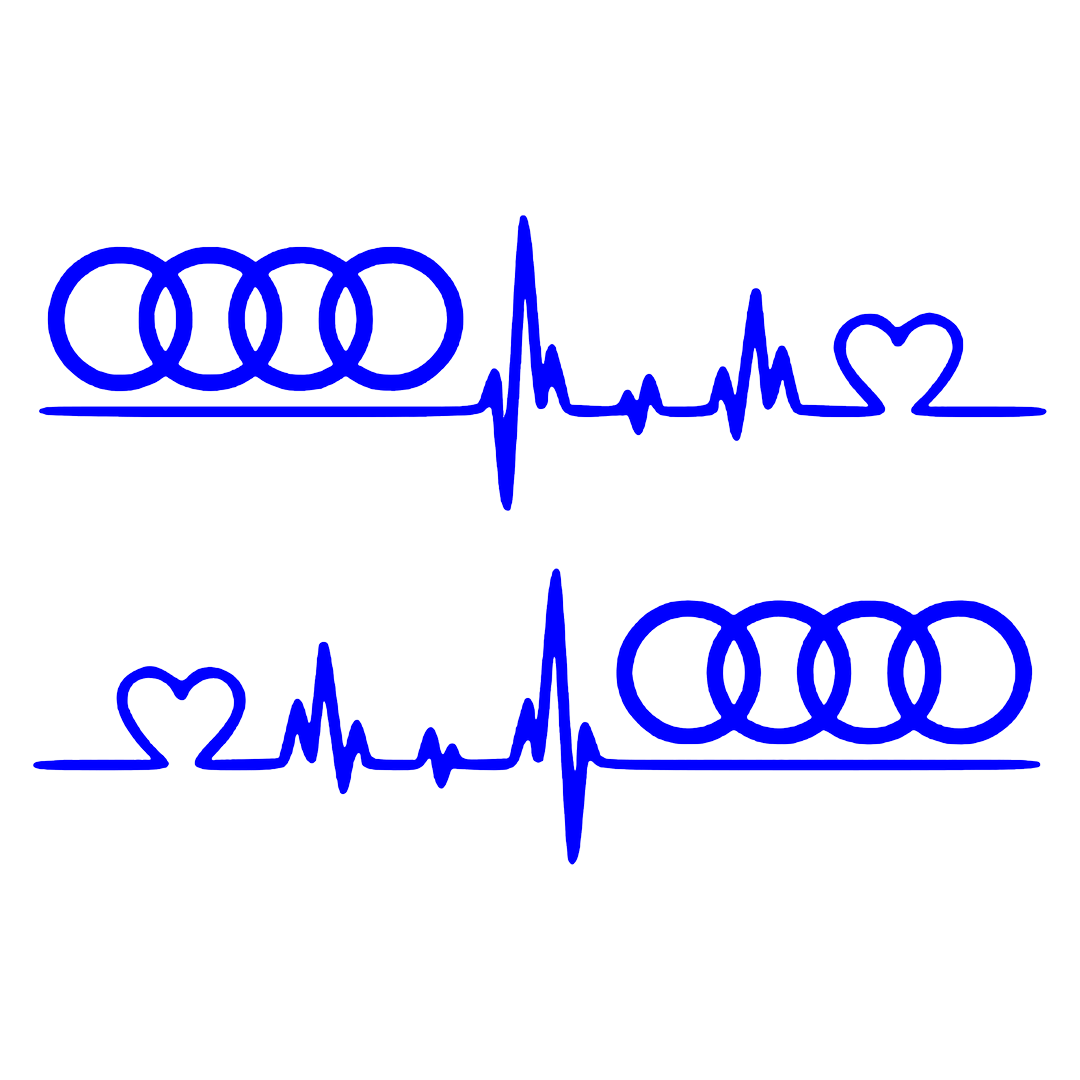 Sticker Set - X2 AUDI HEART PULSE