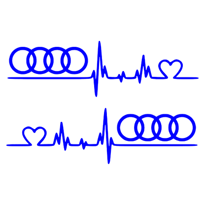 Sticker Set - X2 AUDI HEART PULSE