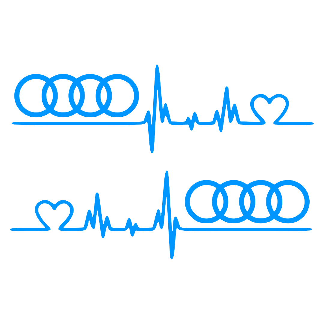 Sticker Set - X2 AUDI HEART PULSE