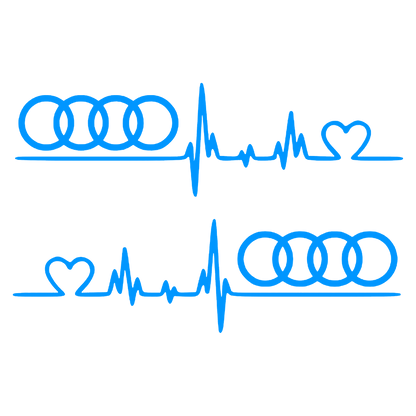 Sticker Set - X2 AUDI HEART PULSE
