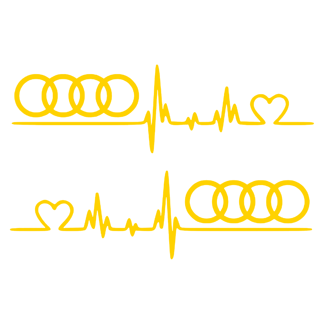 Sticker Set - X2 AUDI HEART PULSE