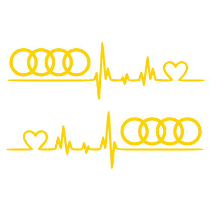 Sticker Set - X2 AUDI HEART PULSE