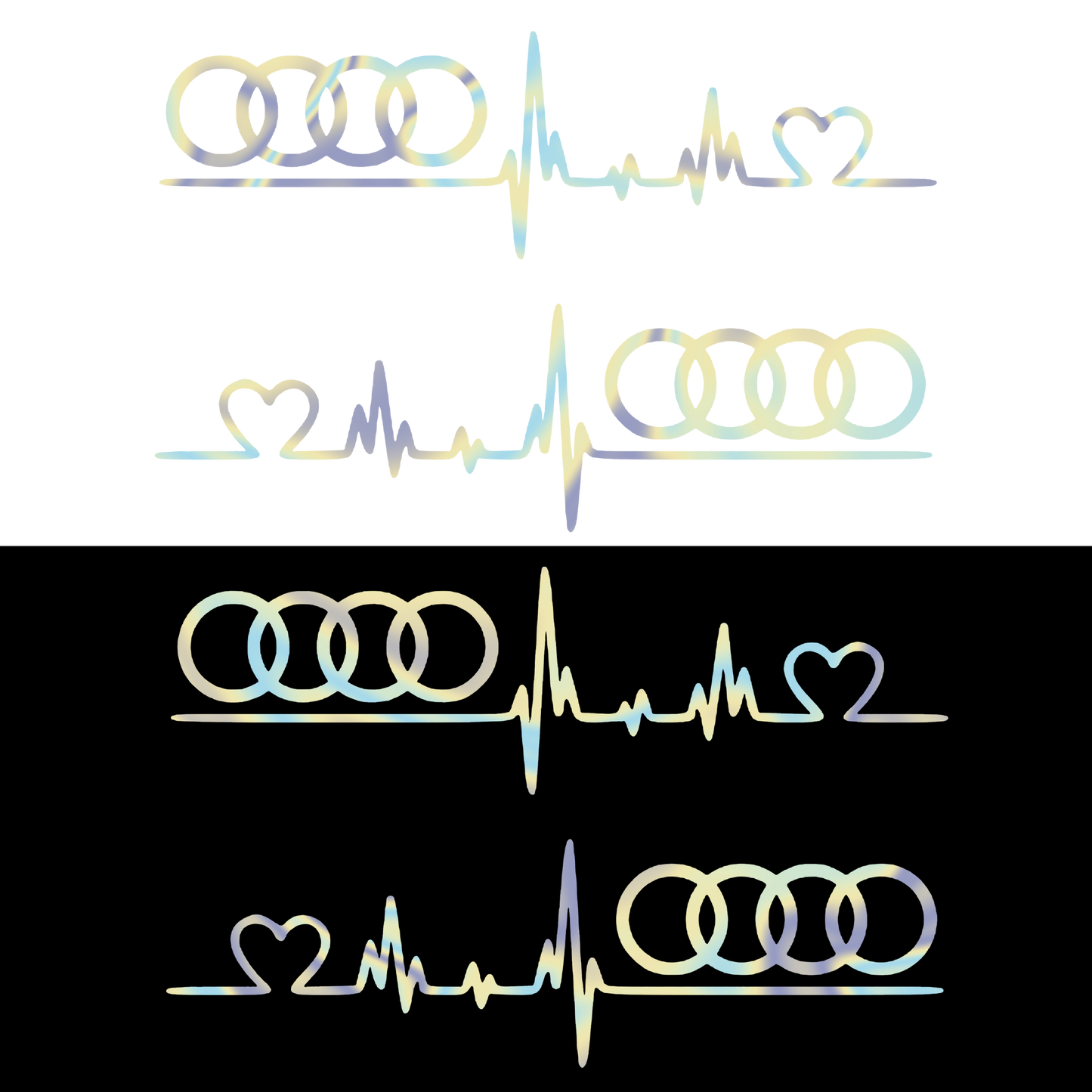 Sticker Set - X2 AUDI HEART PULSE