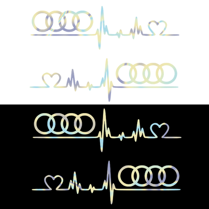 Sticker Set - X2 AUDI HEART PULSE