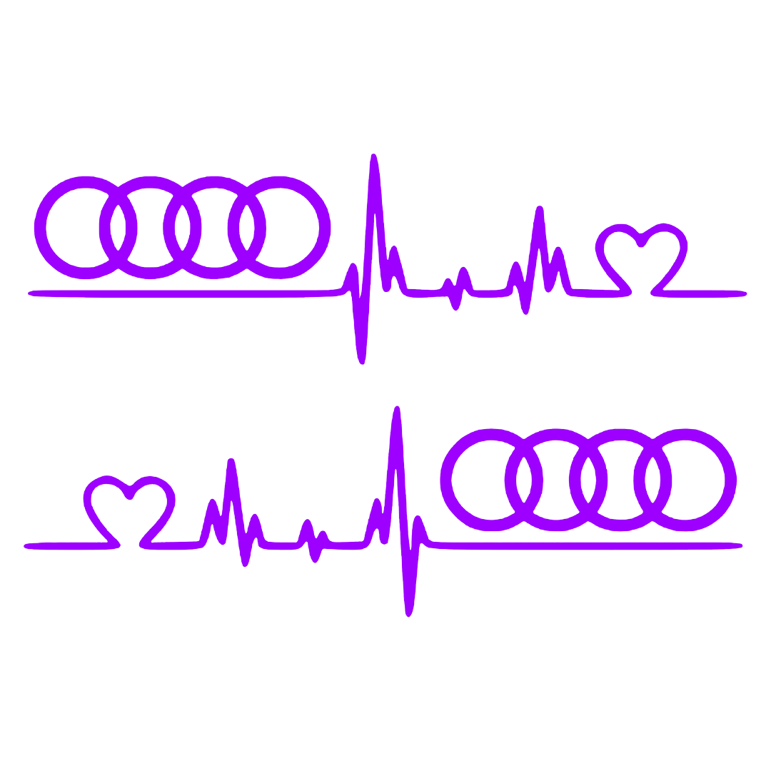 Sticker Set - X2 AUDI HEART PULSE