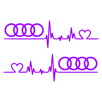 Sticker Set - X2 AUDI HEART PULSE