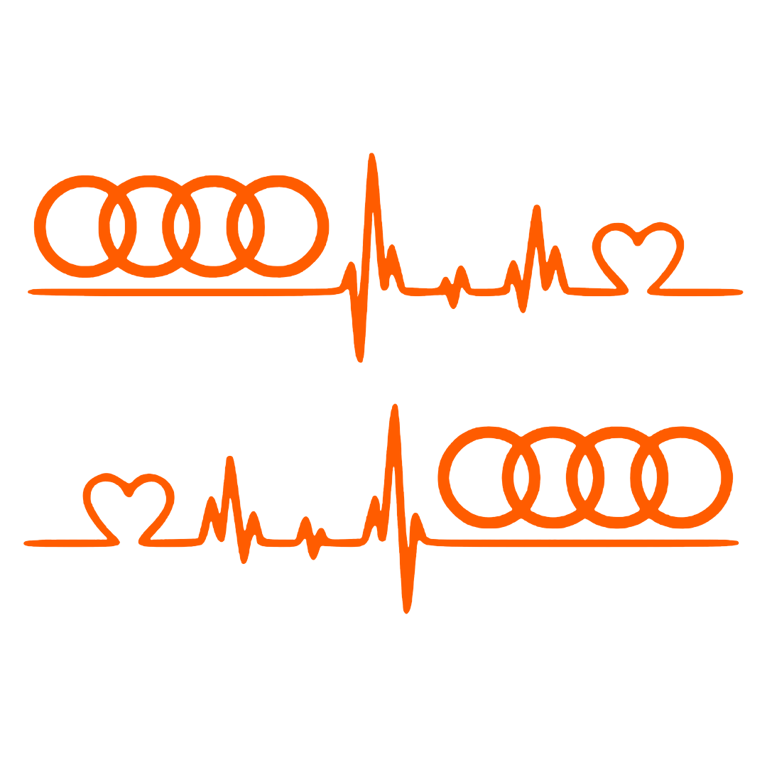 Sticker Set - X2 AUDI HEART PULSE