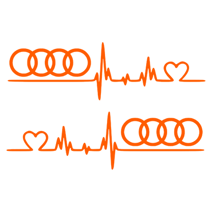 Sticker Set - X2 AUDI HEART PULSE