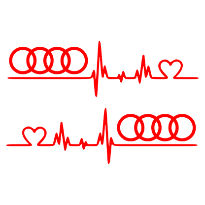 Sticker Set - X2 AUDI HEART PULSE