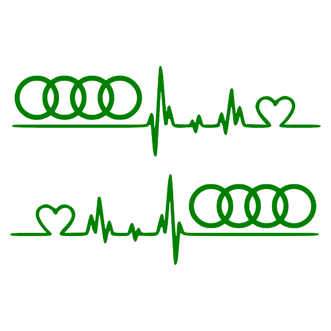 Sticker Set - X2 AUDI HEART PULSE