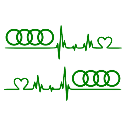 Sticker Set - X2 AUDI HEART PULSE