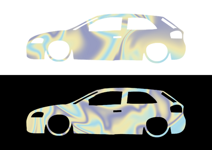 Sticker - SILUETA AUDI A3 8P