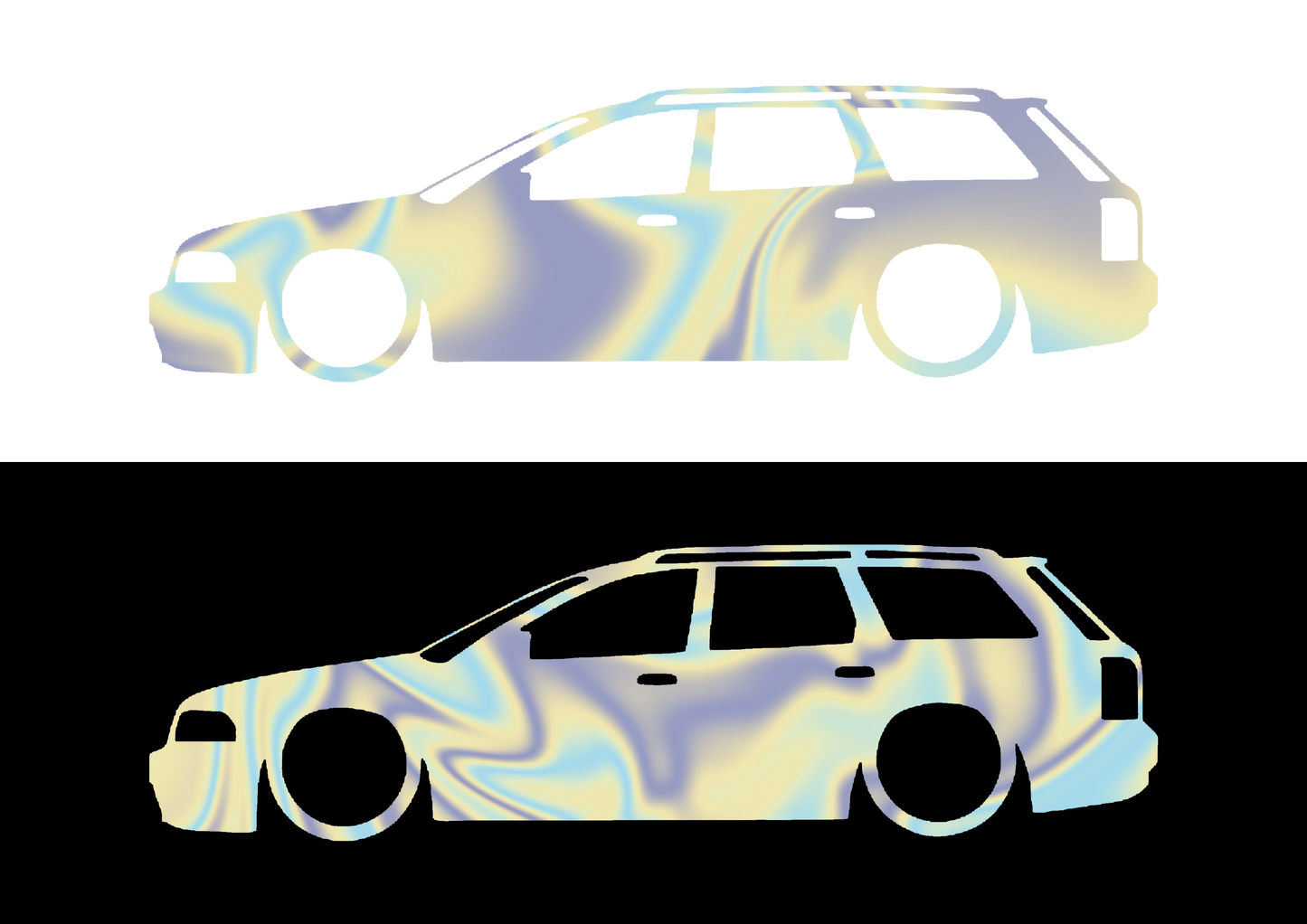 Sticker - SILUETA AUDI A4 B5
