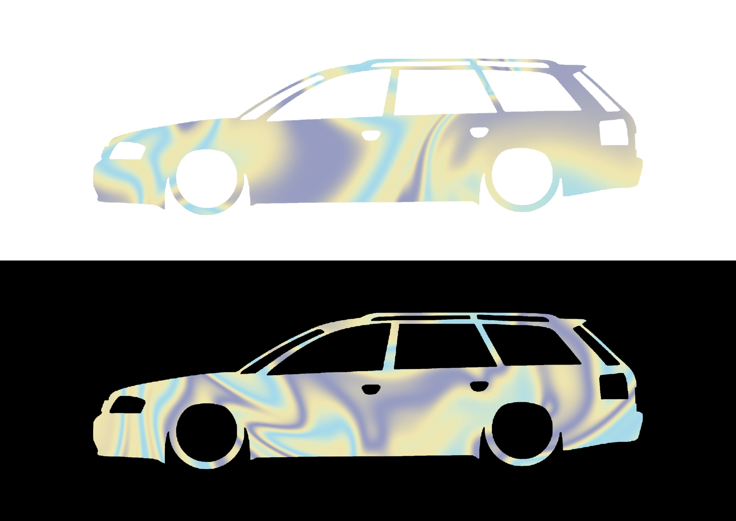 Sticker - SILUETA AUDI A6 C5 AVANT