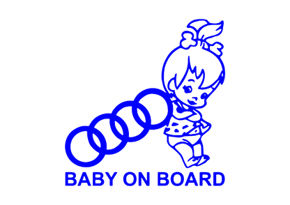 Sticker - BABY ON BOARD AUDI 2