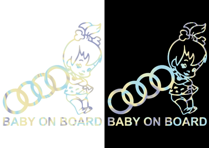 Sticker - BABY ON BOARD AUDI 2