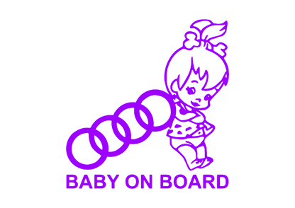 Sticker - BABY ON BOARD AUDI 2