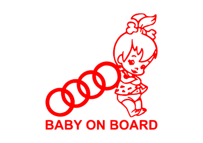 Sticker - BABY ON BOARD AUDI 2