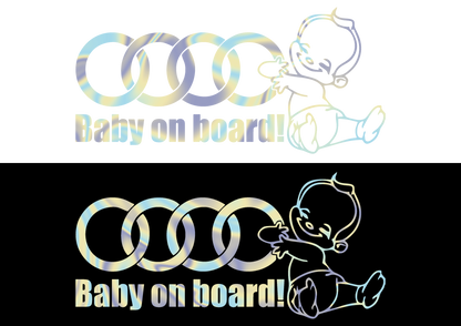 Sticker - BABY ON BOARD AUDI