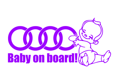 Sticker - BABY ON BOARD AUDI