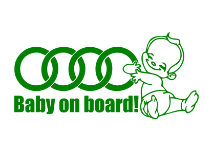 Sticker - BABY ON BOARD AUDI