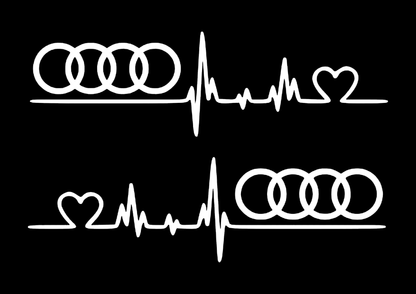 Sticker Set - X2 AUDI HEART PULSE