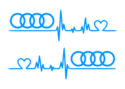 Sticker Set - X2 AUDI HEART PULSE