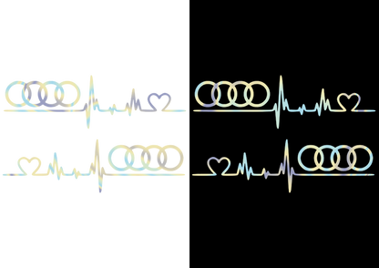 Sticker Set - X2 AUDI HEART PULSE