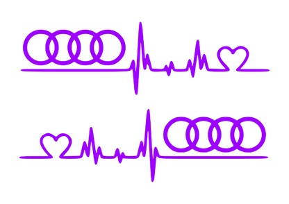 Sticker Set - X2 AUDI HEART PULSE