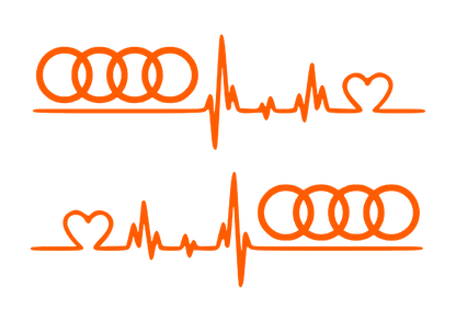 Sticker Set - X2 AUDI HEART PULSE