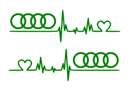 Sticker Set - X2 AUDI HEART PULSE