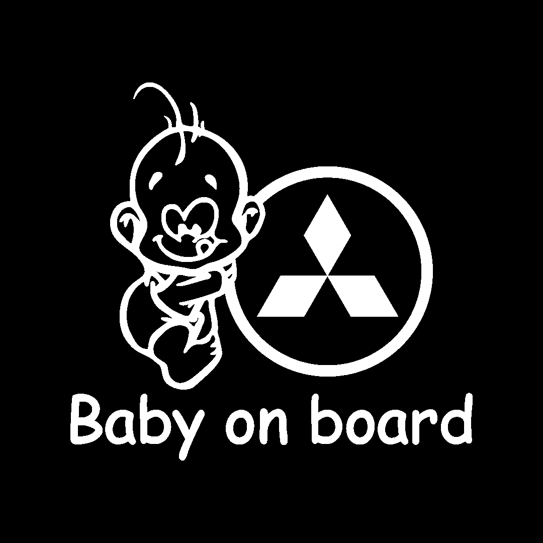 Sticker - BABY ON BOARD MITSUBISHI 2