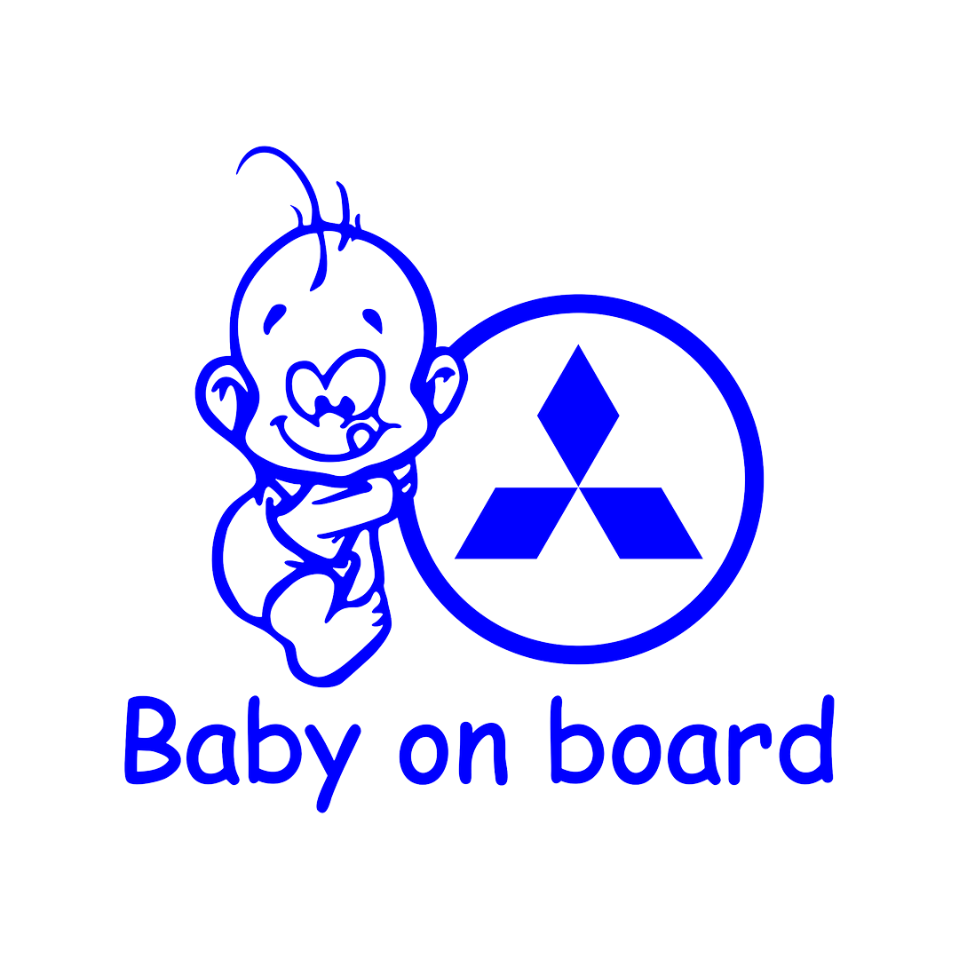 Sticker - BABY ON BOARD MITSUBISHI 2