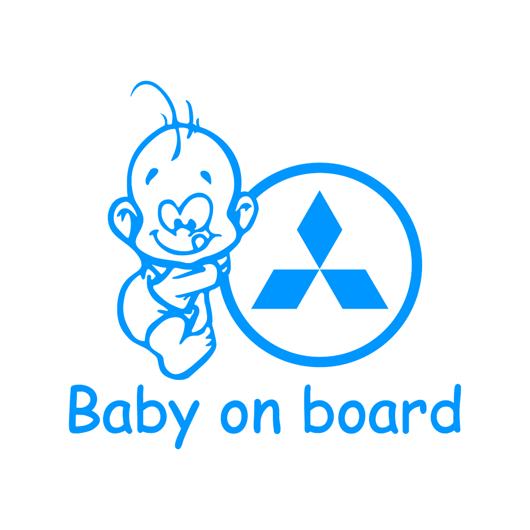 Sticker - BABY ON BOARD MITSUBISHI 2