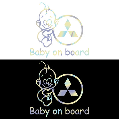 Sticker - BABY ON BOARD MITSUBISHI 2