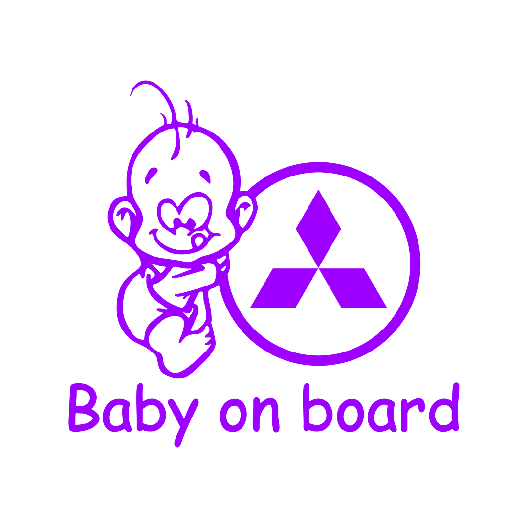 Sticker - BABY ON BOARD MITSUBISHI 2