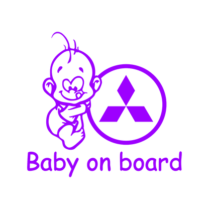Sticker - BABY ON BOARD MITSUBISHI 2