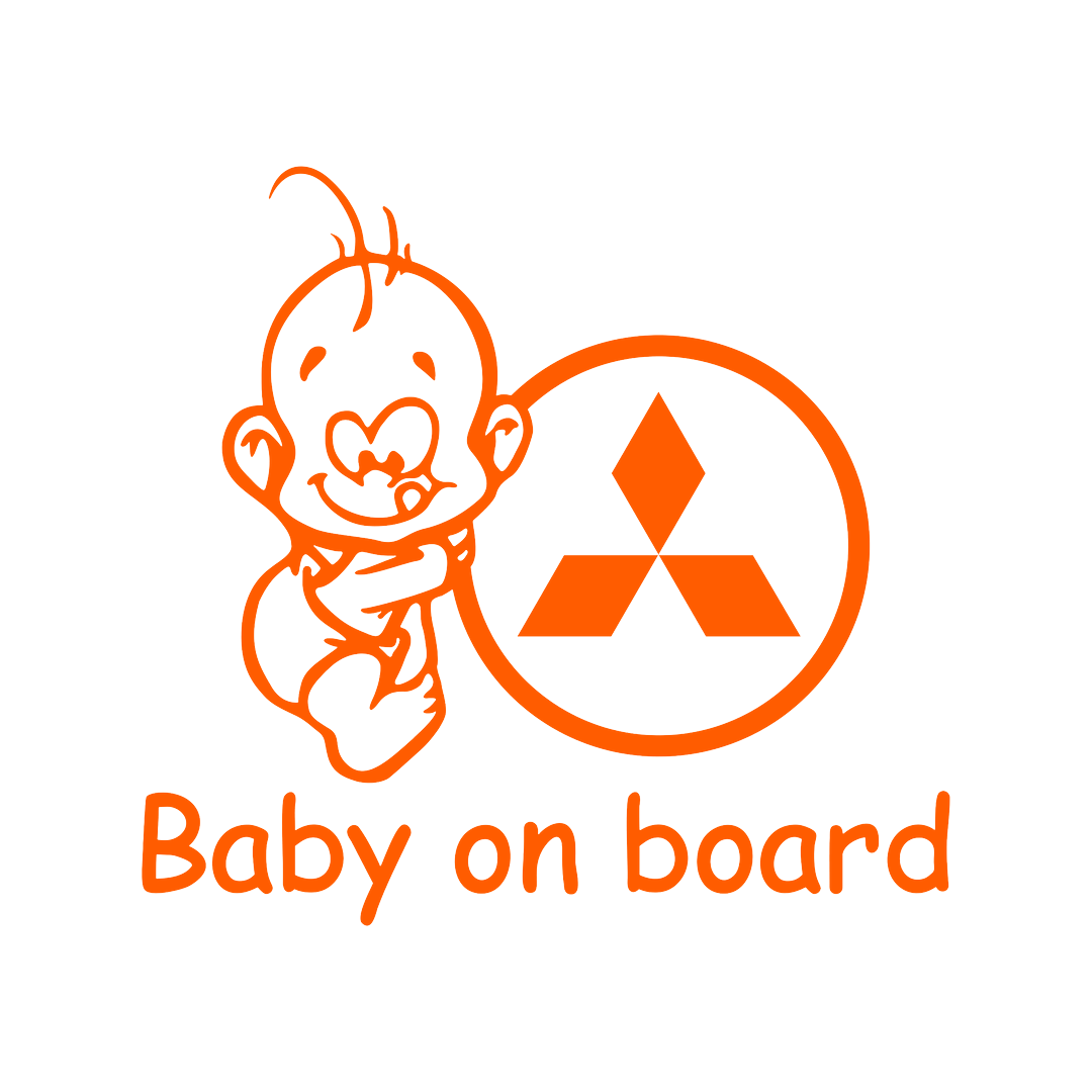 Sticker - BABY ON BOARD MITSUBISHI 2