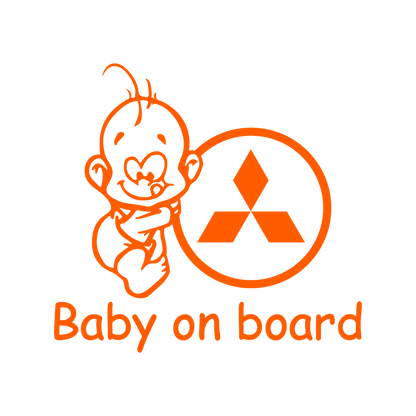 Sticker - BABY ON BOARD MITSUBISHI 2