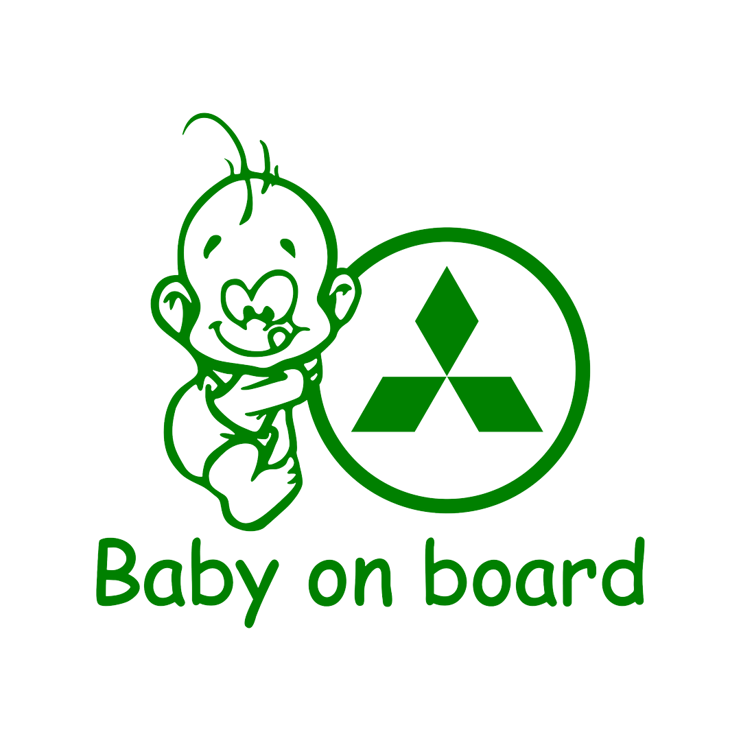 Sticker - BABY ON BOARD MITSUBISHI 2