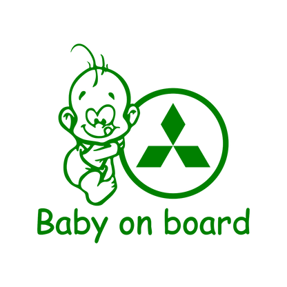 Sticker - BABY ON BOARD MITSUBISHI 2