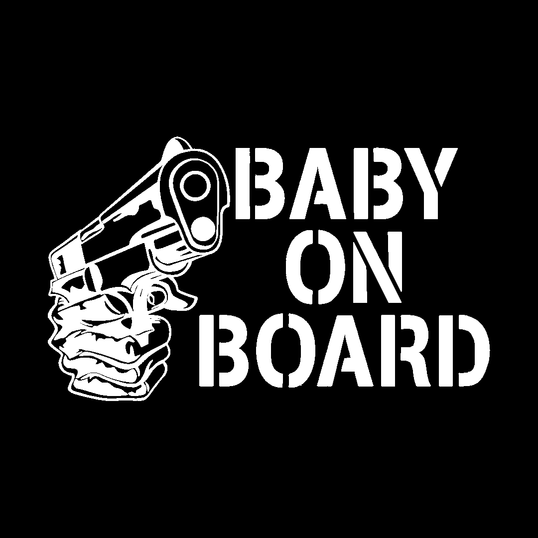 Sticker - BABY ON BOARD GUN
