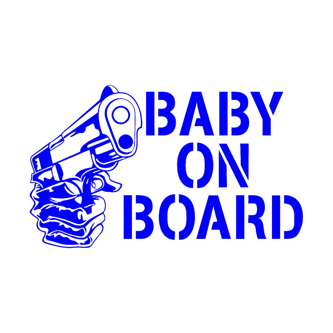 Sticker - BABY ON BOARD GUN