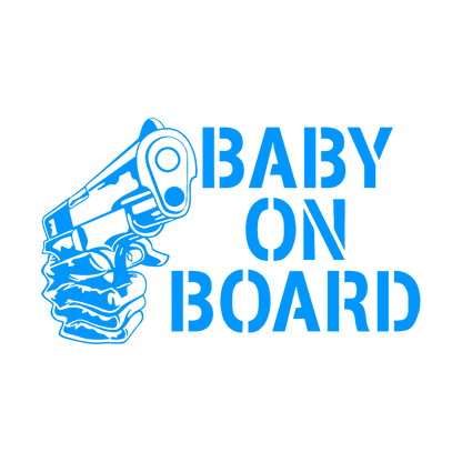 Sticker - BABY ON BOARD GUN