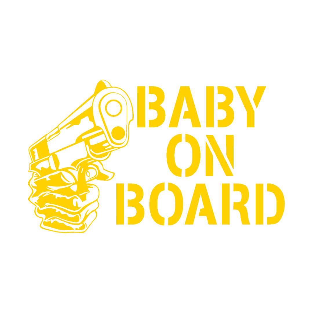 Sticker - BABY ON BOARD GUN