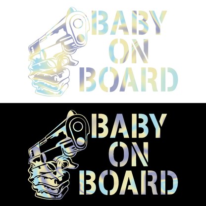 Sticker - BABY ON BOARD GUN