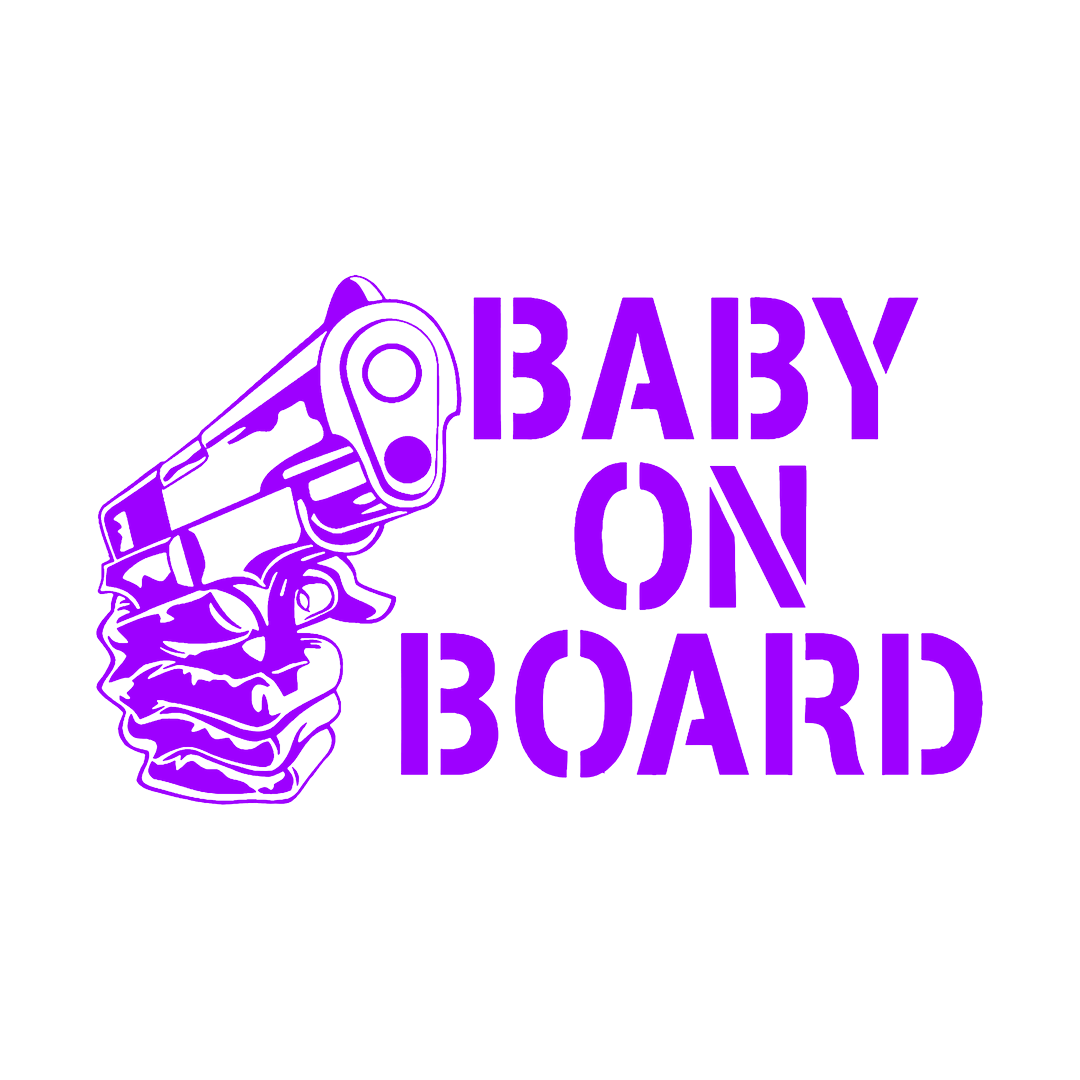 Sticker - BABY ON BOARD GUN